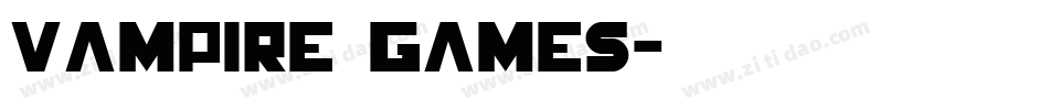 Vampire Games字体转换